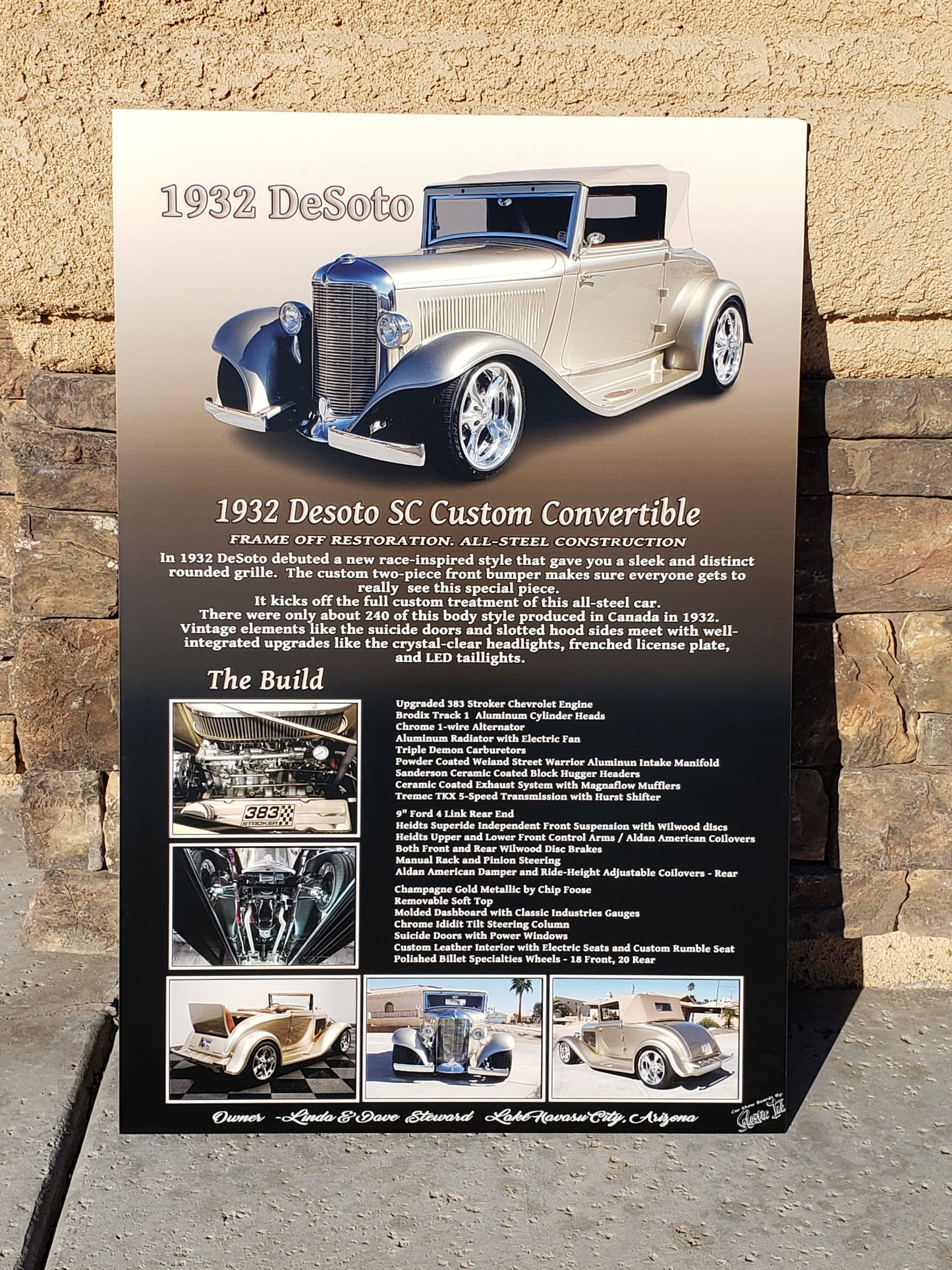 Custom Aluminum Car Show Board - Your Custom Design 18"x24"